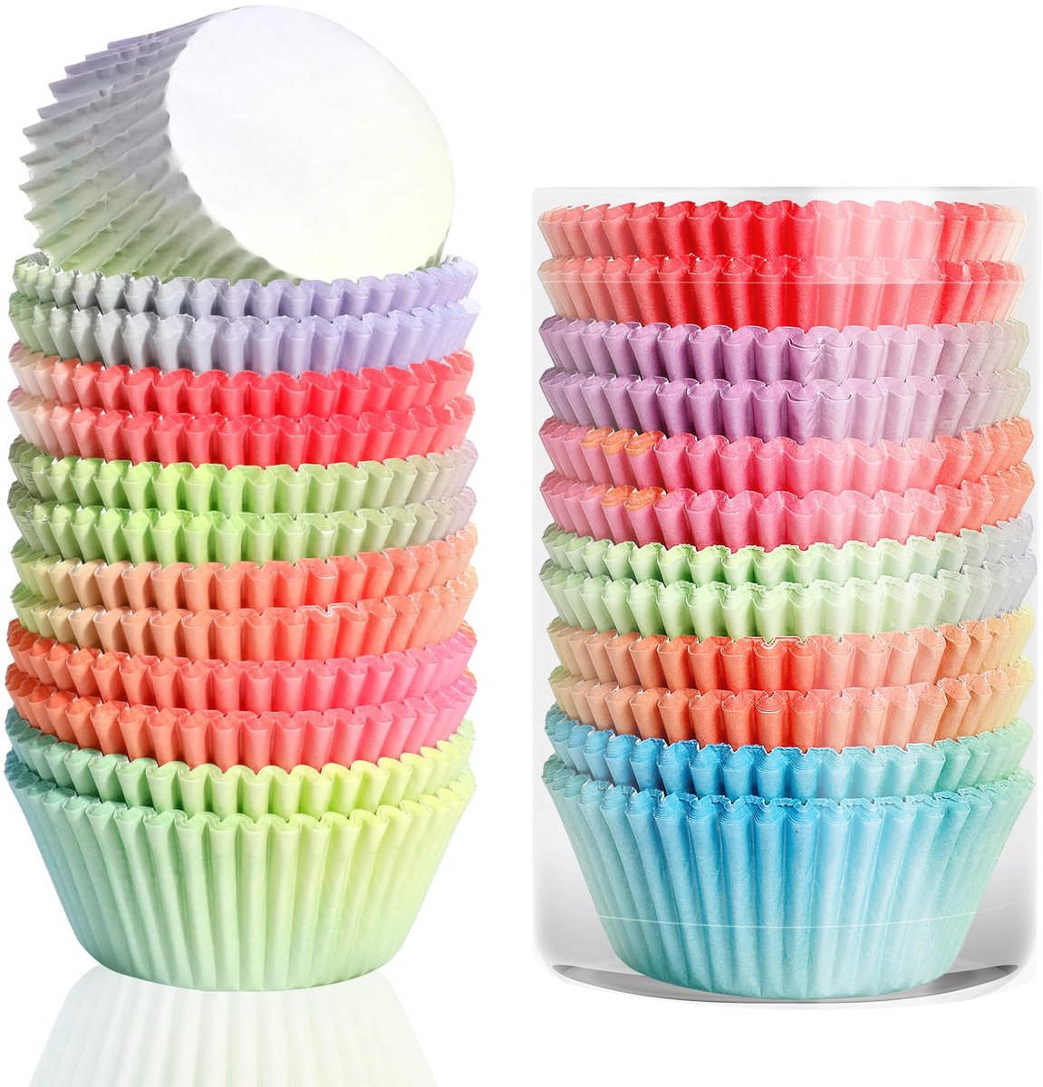 Muffinvormpjes 300 stuks - Hittebestendig - 6 verschillende kleuren - Ideaal voor muffins en cupcakes - ShopVlot