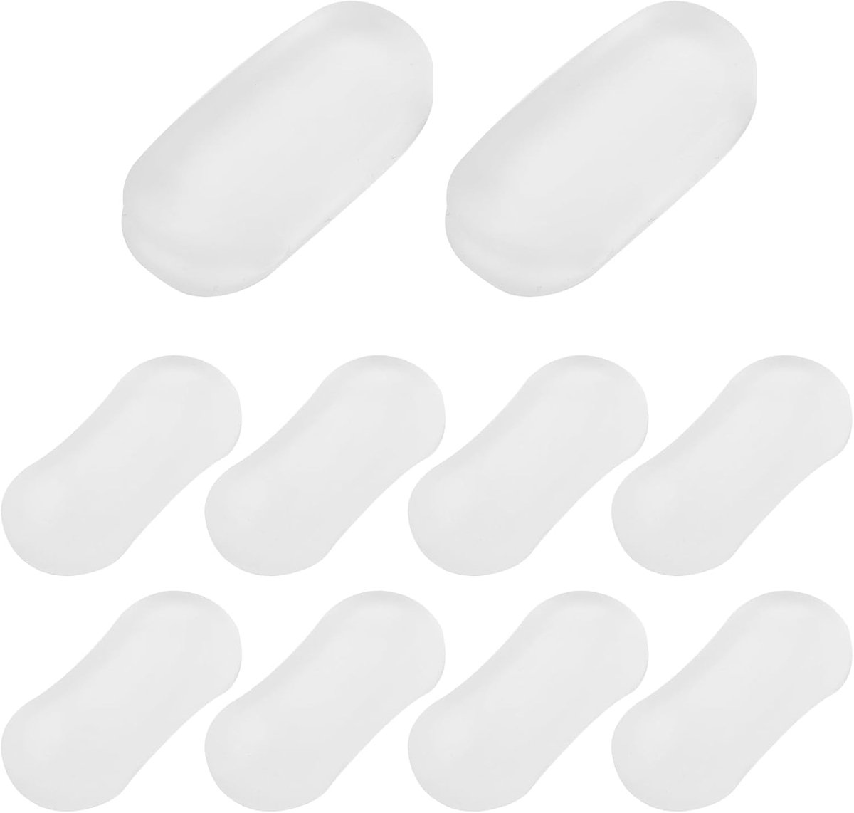 10 Stuks Transparante Toiletbrilbumpers Set, 2 Maten Sterk Klevende Toiletbrilbumpers Dekselbuffers Vervangende Onderdelen en Accessoires voor Thuis Ziekenhuis en Hotel