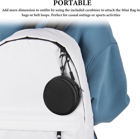 Shield hoofdtelefoonhoes compatibel met Koss Porta Pro, Sporta Pro, vervangende harde schaal reistas (Zwart) — afbeelding 2