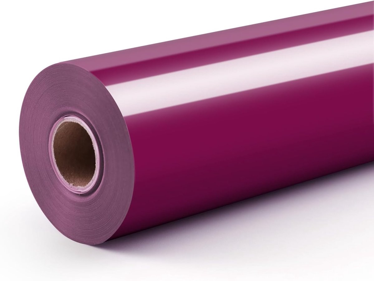 1 rol vinyl warmteoverdracht opstrijkbare stoffen kleding 30,5 x 180 cm, roze rood, standaard
