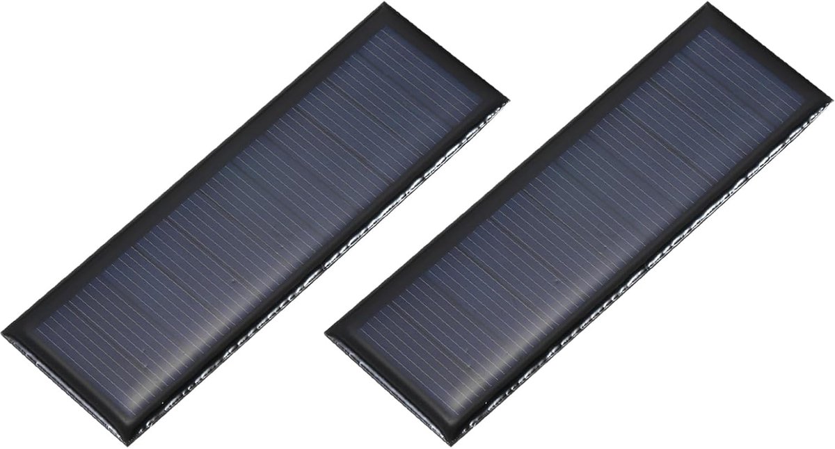 2 stuks 5,5 V 0,33 W 0,06 A mini-zonnepaneel, microcellen zonnepaneel voor zonne-energie, doe-het-zelf, doe-het-zelf, speelgoed, acculader, 90 x 30 mm