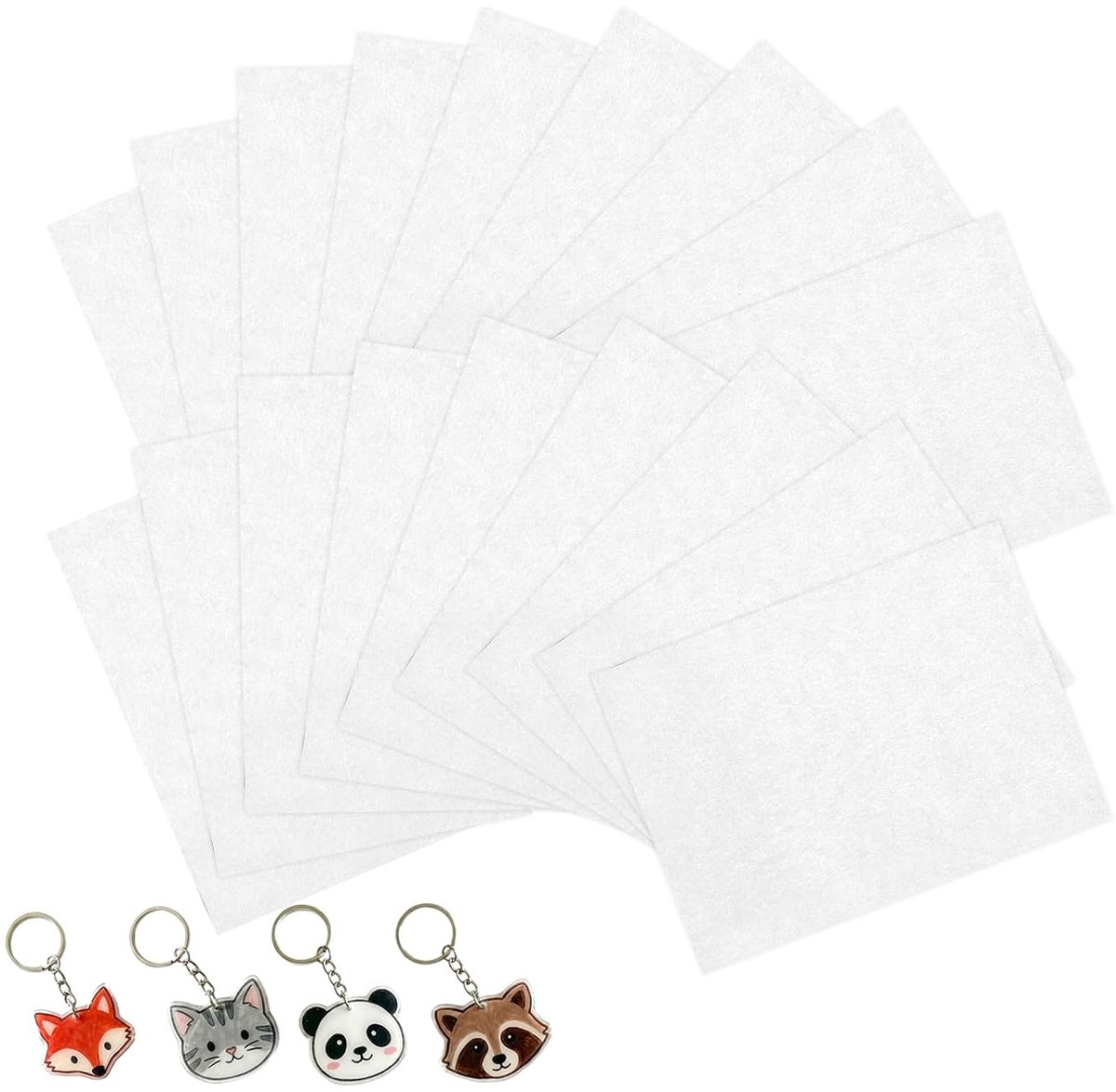 Transparant Krimpfolie Set Doorschijnend Navulset Krimpende Plastic Folies voor Knutselen Krimpfolieplaten Shrink Plastic Sheets 20 x 14 cm
