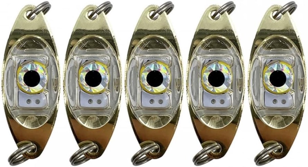 5 STKS Vissen Lokken Lichten, Fisheye Ontwerp Onderwater Lampen Voor Boot Zee Ijs Vissen