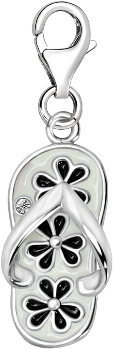 Verzilverd Slipper Thema Charm Bedel Hangers voor Armbanden en Accessoires