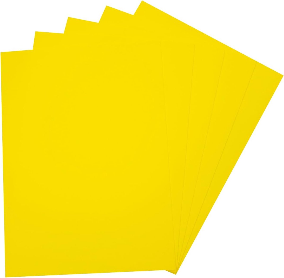 folia 23512 - schuimrubber, 5 vellen, 2 mm, ca. 29 x 40 cm, citroengeel - ideaal voor diverse knutselwerken