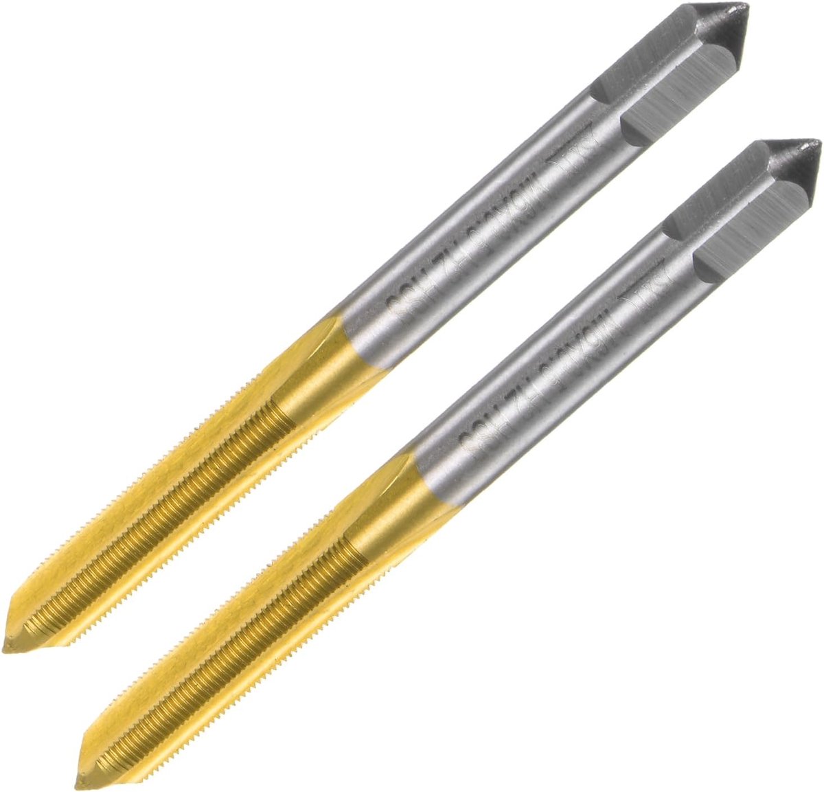 2 schroefdraadboren voor metrische schroefdraad M6 x 0,5 H2 reparatiegereedschap frezen schroefdraad met rechte fluit van hogesnelheidsstaal met titanium coating