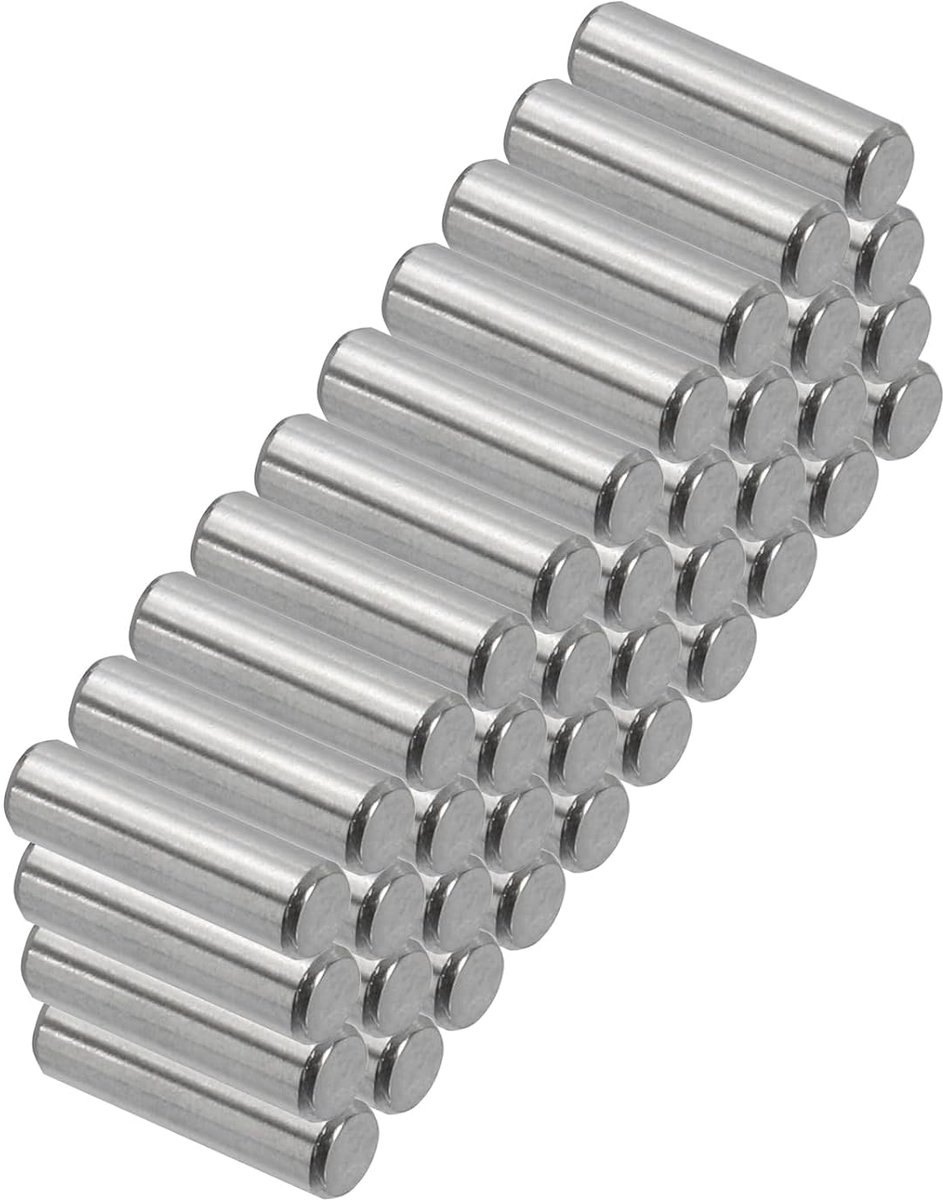 Pluggen van roestvrij staal 304, 4 x 14 mm, 50 stuks, gegroefde pennen, cilindrisch, metalen pen, voor planken voor bevestiging aan stapelbed, hardware, meubelcomponent