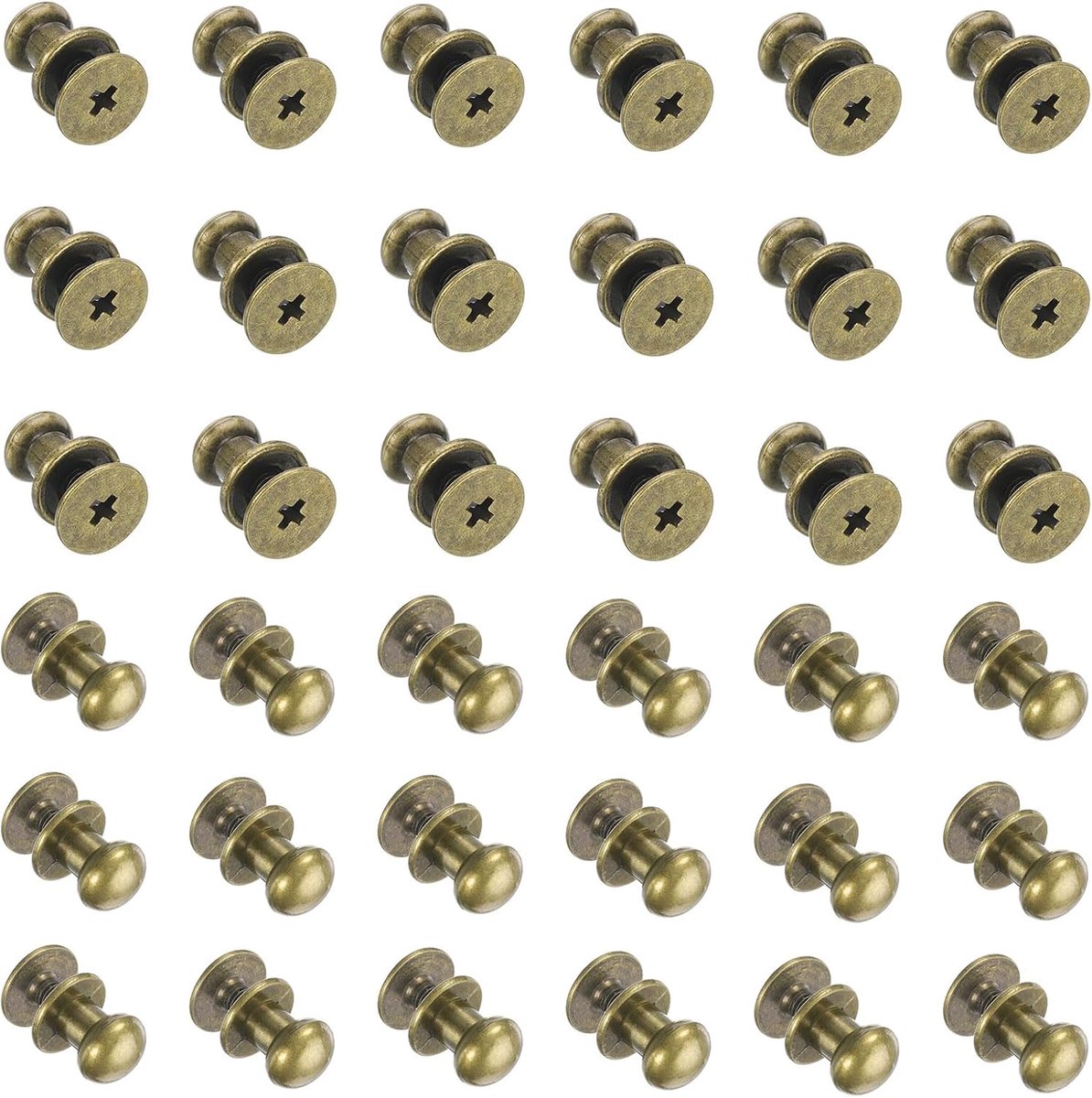 36 stuks ronde mini-ladegrepen, klein, 6 mm, voor commode, sieradenkistjes, geschenkdozen, brons