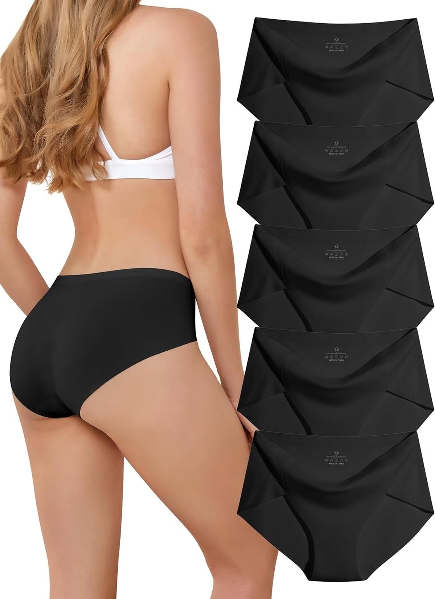 ondergoed voor dames, zacht, onzichtbaar ondergoed, geen VPL-slip, multipack