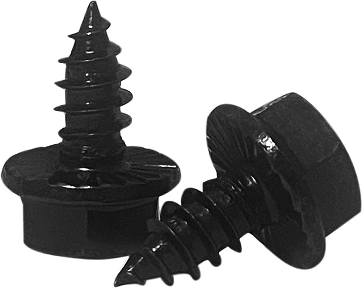 M5 M6 M8 Zwarte Zeskant Sluitring Hoofd Zelf Tappende Schroeven Koolstofstaal Houtschroef Hexuitdraaiflens Kruis Machineschroef voor Auto, Kunststof, Metaal, Houtbewerking