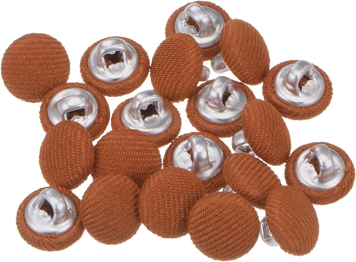Knopen, 10 mm, rond, metalen schacht, naaiknopen voor pakken, jurken, blouses, oranje legering, 20 stuks