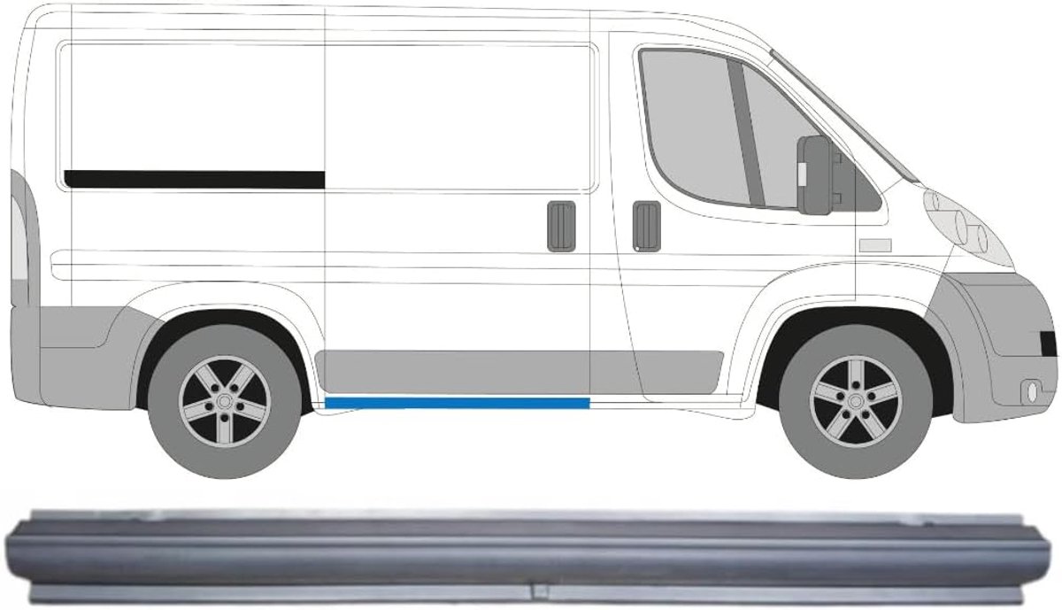 dorpel schuifdeur voor Fiat Ducato 2006-2025 / Rechts