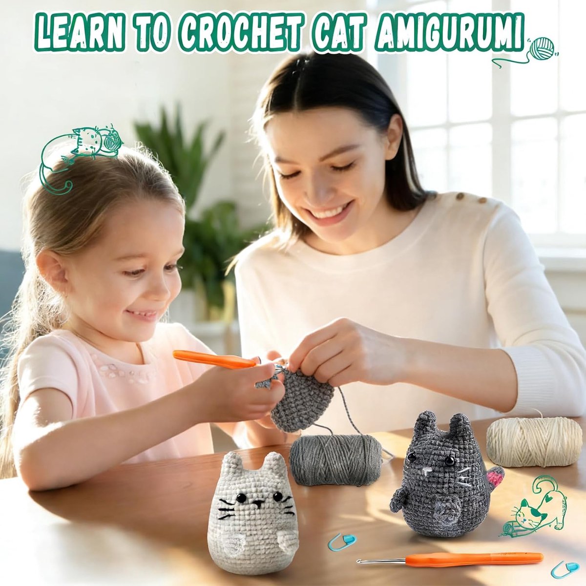 Haakset Voor Beginners, Haakset Dieren Met Kat Amigurumi Als Crochet Set Haken Met Haak Accessoires En Instructies