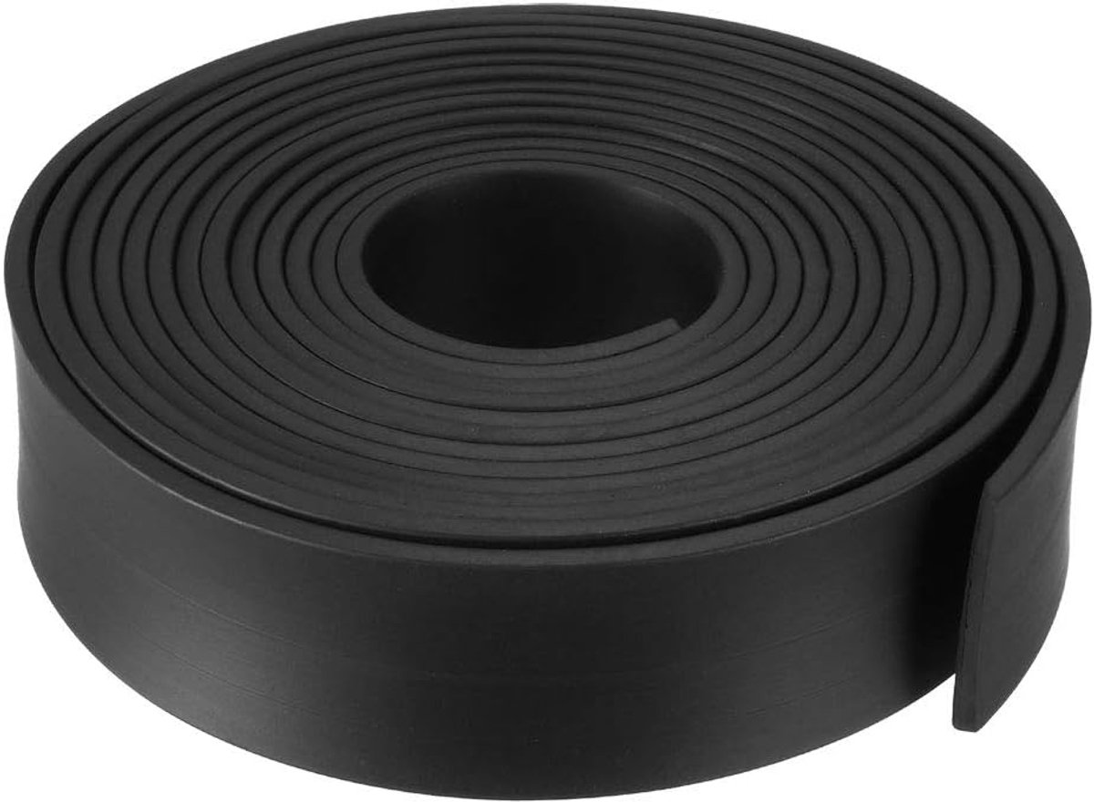 Sourcing map rubberen afdichting rubberen strips massief rechthoek 30 mm breed, 3 mm dik, 3 meter lang, zwart