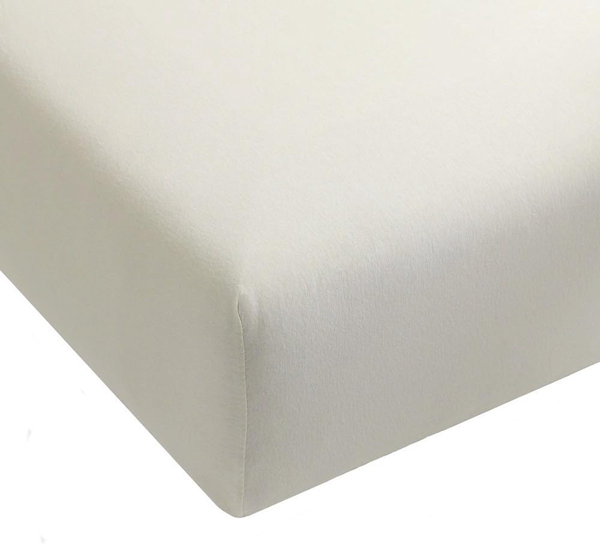 Hoeslaken Jersey Katoen - Ecru - 90x210