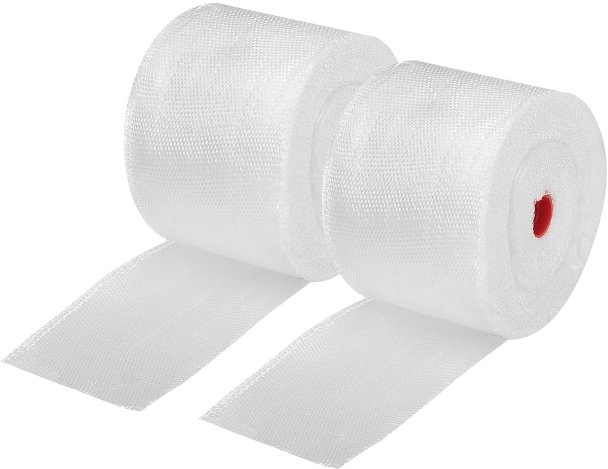 Glasvezeltape, glasvezel, glasvezel, weefsel, isolatietape, 30 m x 50 mm x 0,17 mm voor versterking, reparatie, 2 stuks