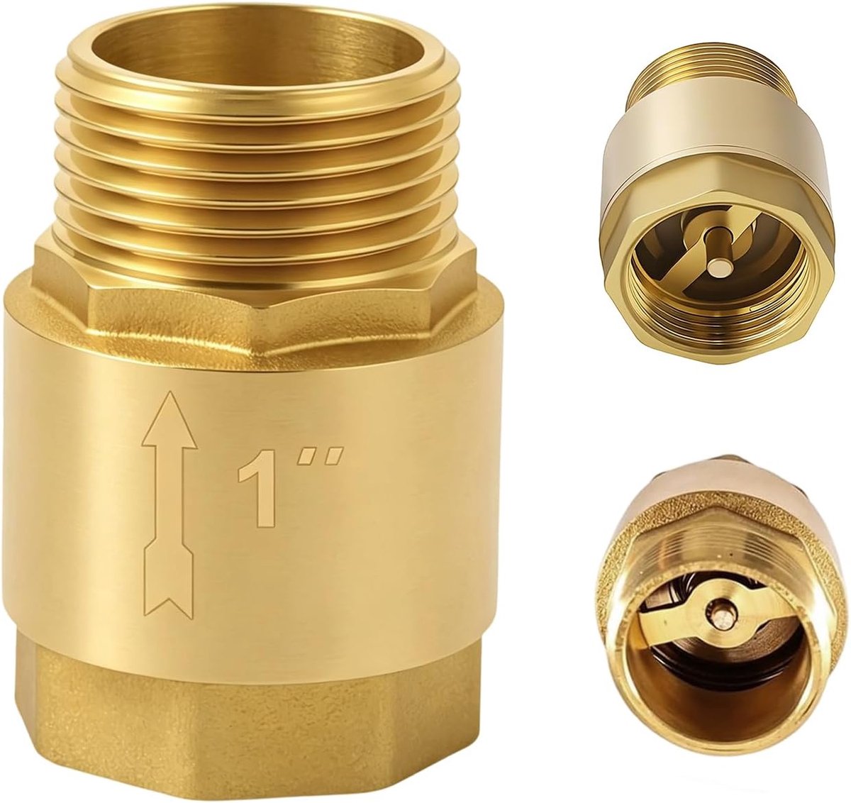 terugslagventiel 1 inch AG naar IG terugslagklep 1 inch, terugslagklep water, waterdicht, voor pomp, tuin, wasmachine, vat, waterleiding, boiler