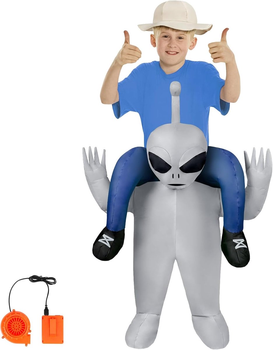 Kostuum, opblazende verkleedkleding voor volwassenen en kinderen, grappige Halloween-kostuums voor Halloween, cosplay en maskeradefeest