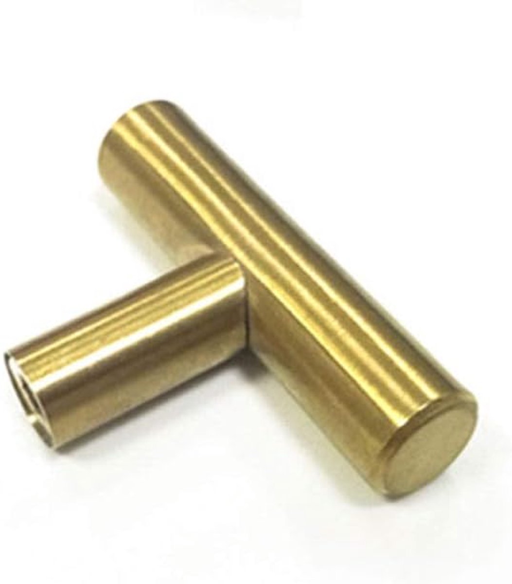Ladeknoppen roestvrij stalen kast handvat gouden T-bar handvat lade trekknoppen voor keuken kledingkast kast dressoir laden deur (10 x 50 mm)