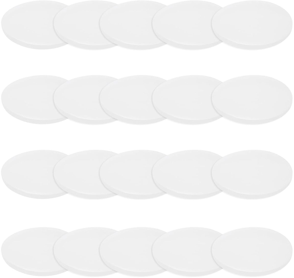 Ronde plaat massief siliconen rubber, 20 stuks 25 mm OD x 1 mm dikke ronde siliconen afdichting pads bumper voor anti-vibratie slide-afdichting, doorschijnend