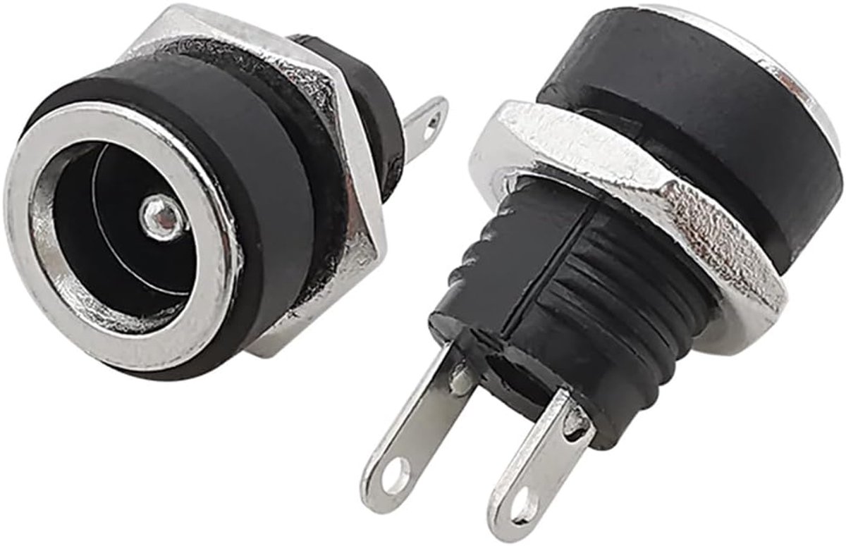 10 Stuks DC-Bussen 5,5 x 2,1 mm Connectoren Voeding Bus Panel Mount Connector Power Jack Socket Stekker 2-Polig-Klemmen Adapter
