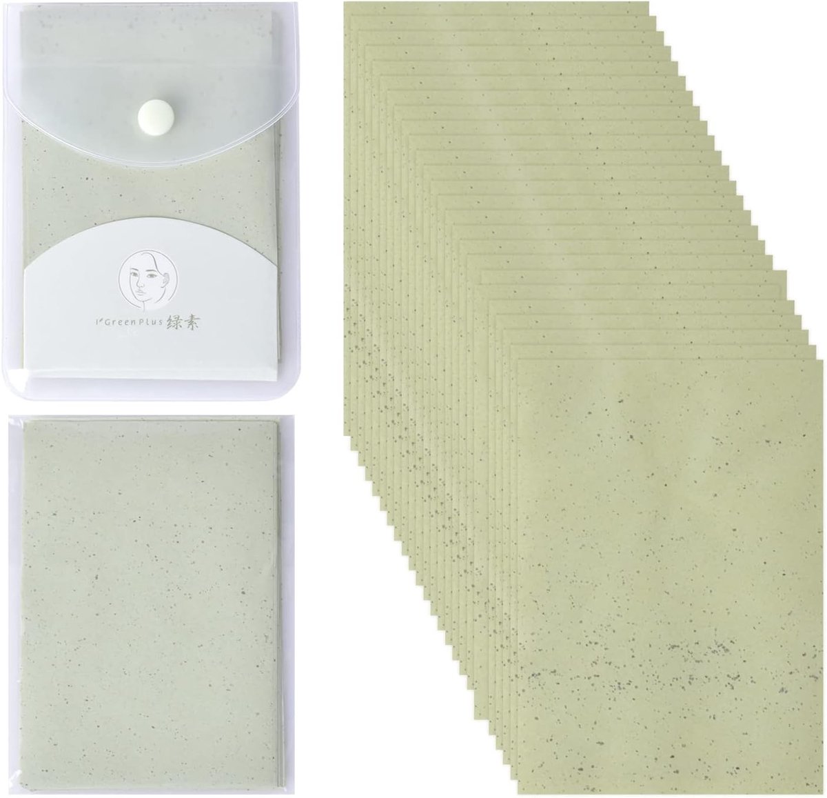 160 vellen blotting papier voor gezicht, oliecontrolepapier met zak, gezichtswispapier, vetabsorberend poederpapier, vloeipapier voor gezicht, olieabsorberende vellen voor vettige