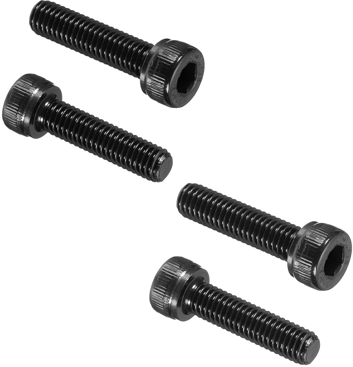 Zeskantschroeven, 100 stuks, M5 x 20 mm, 12,9 graden koolstofstaal, schroevenset, zwart oxide assortiment, machineschroeven, volledige schroefdraad, voor reparatie