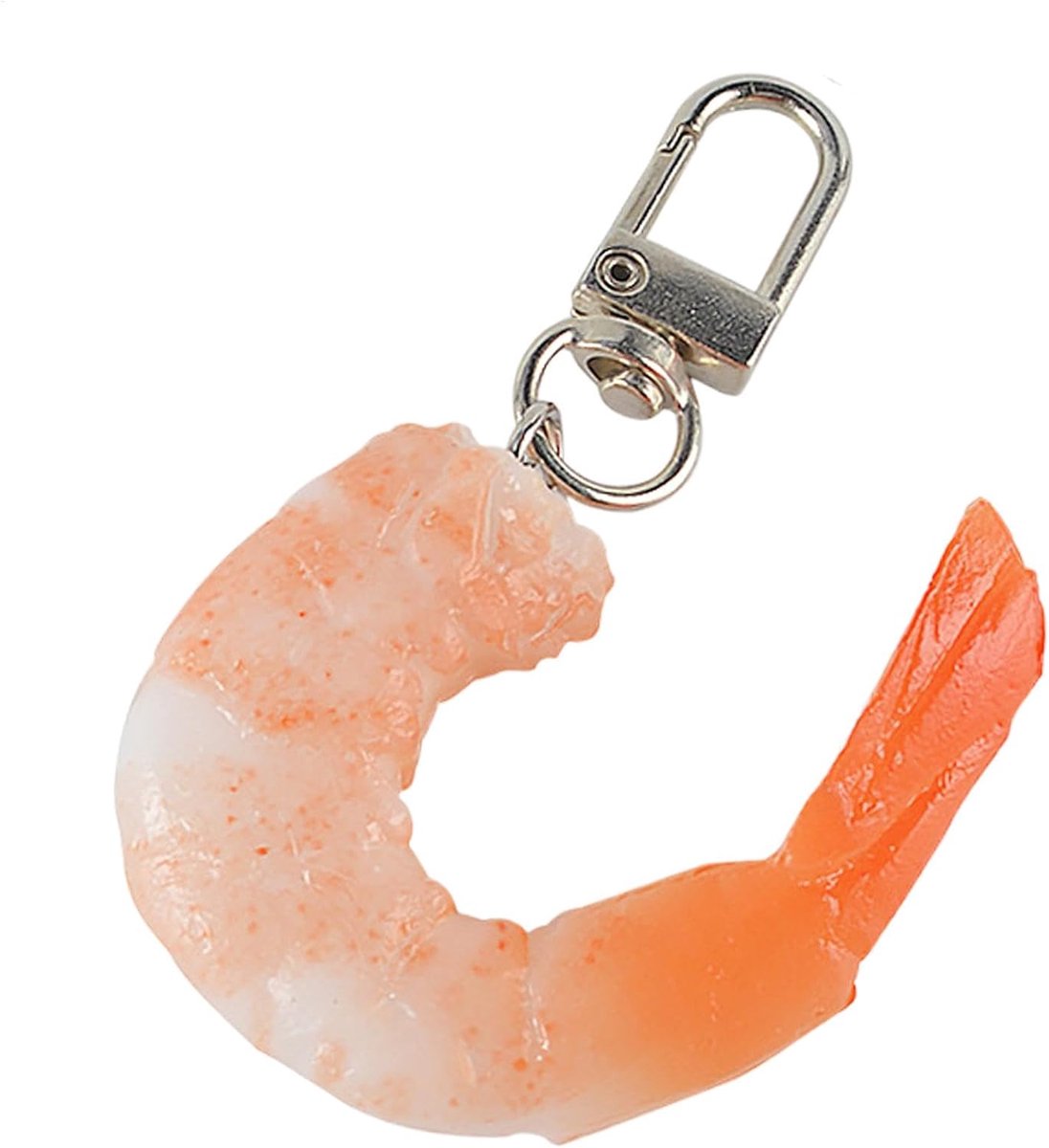 Vorm Sleutelhangers | Vrouwen Sleutelhanger Imitatie Garnalen - Creatieve Sleutelhanger, Leuke Leuke Gesimuleerde Voedsel Oranje Garnalen Sleutelhanger Hanger voor Rugzak