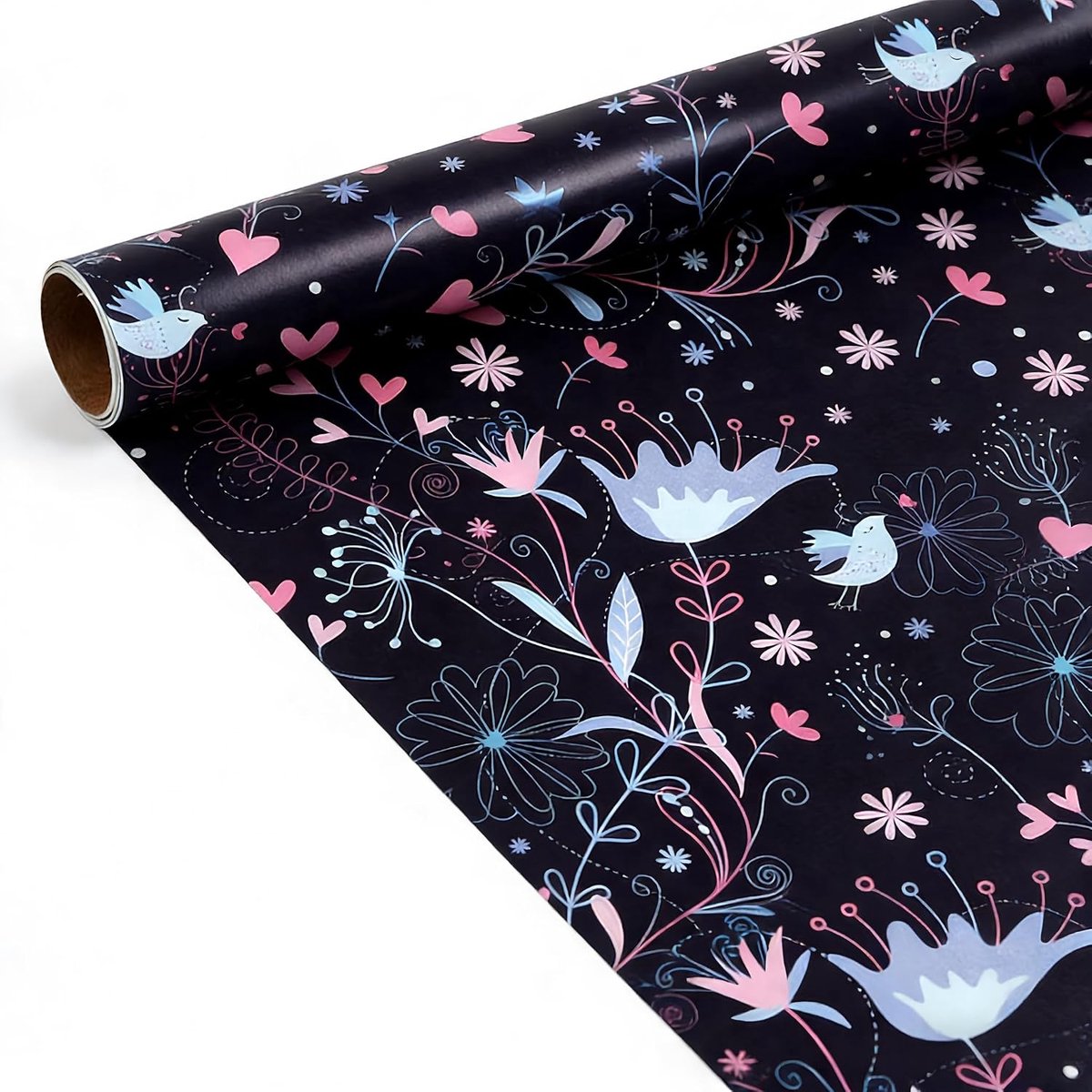 Cadeaupapierrol - 17 cm x 10 ft, mini-rol voor bruiloft, verjaardag, ideeën voor vrouwen - dubbelzijdig inpakpapier