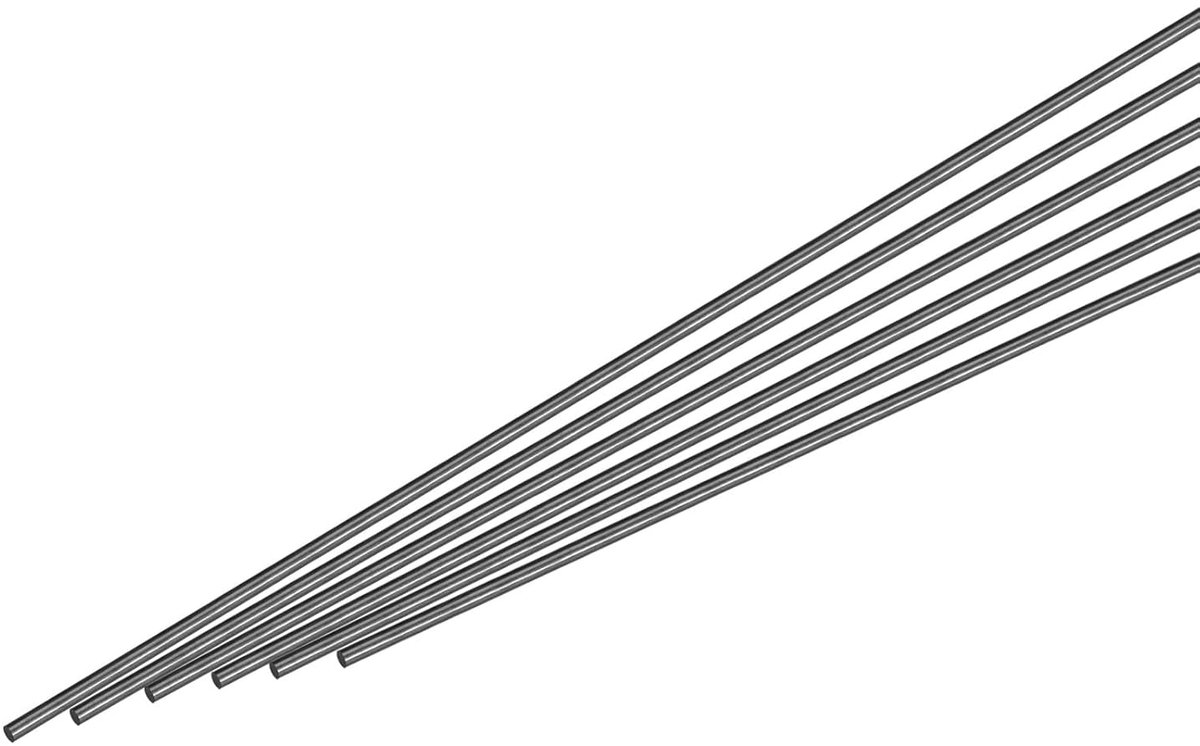 8 stuks koolstofvezel staaf 1 mm x 500 mm voor RC DIY vliegtuigen, vleugelbuis voor quadcopter