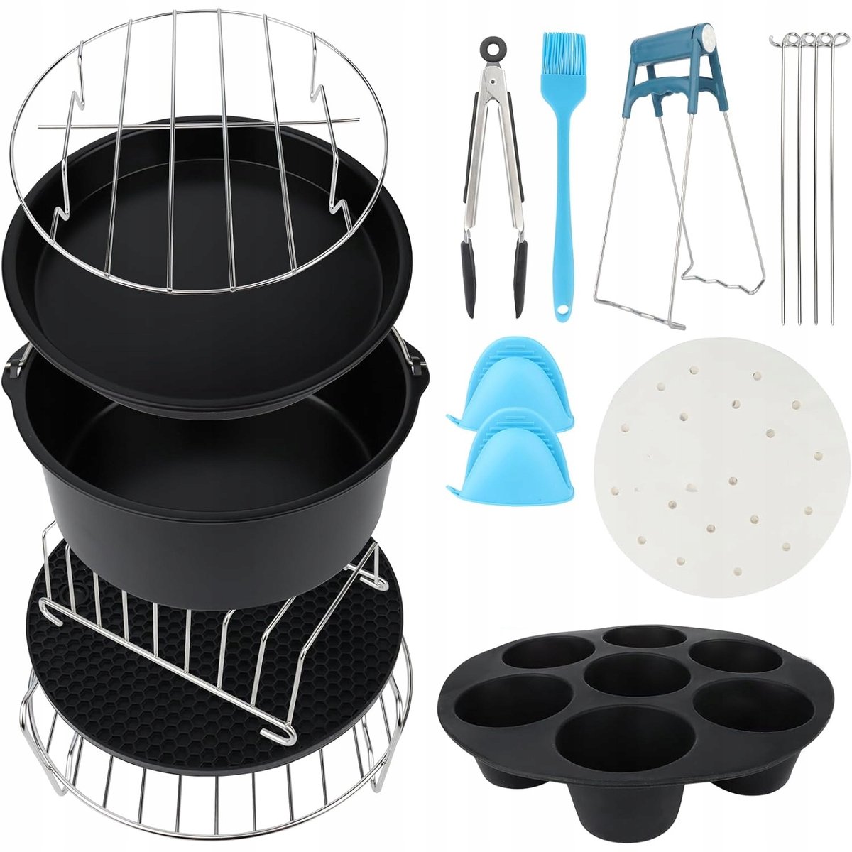 13-delige Airfryer Accessoireset - 7 inch