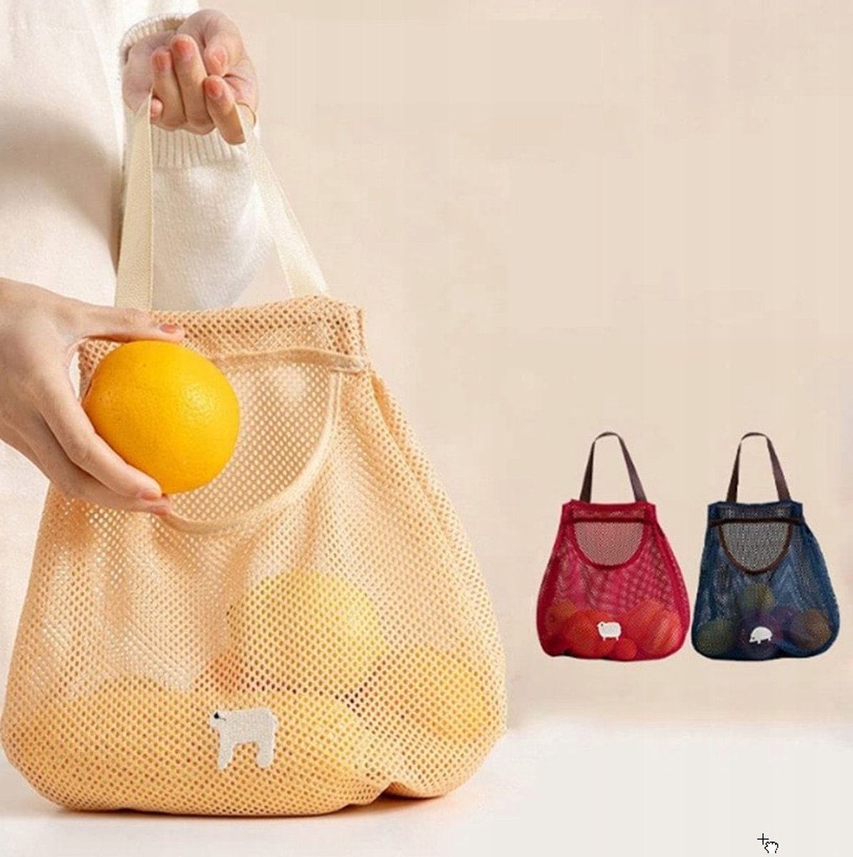 Herbruikbare Mesh Tas voor Fruit en Groenten - Eco Vriendelijk