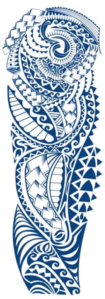 Tijdelijke sleeve tattoo maori 2 weken