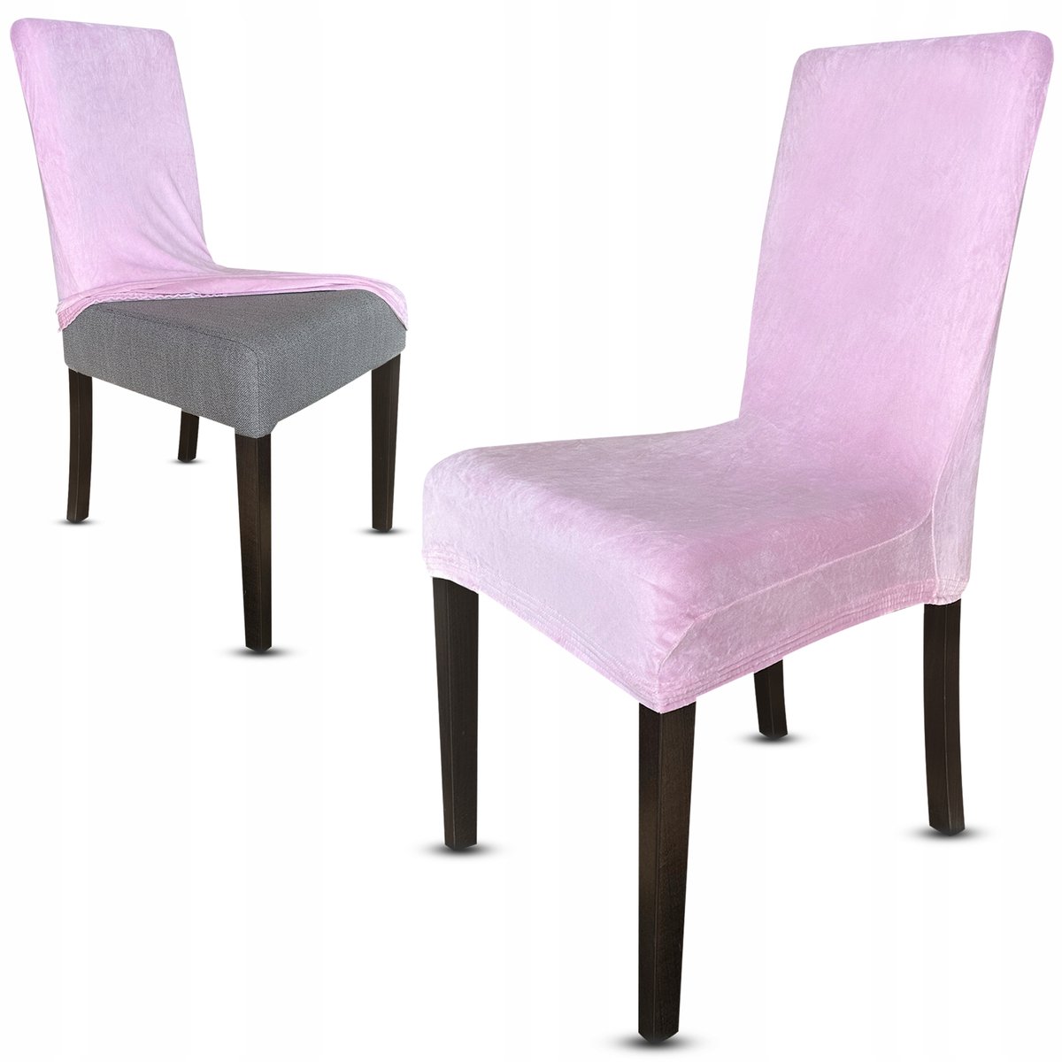 Universeel Velours Stoelhoes - Roze