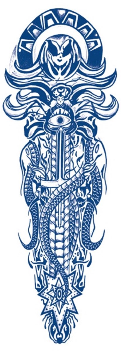 Tijdelijke sleeve tattoo tribal mysterieus 2 weken