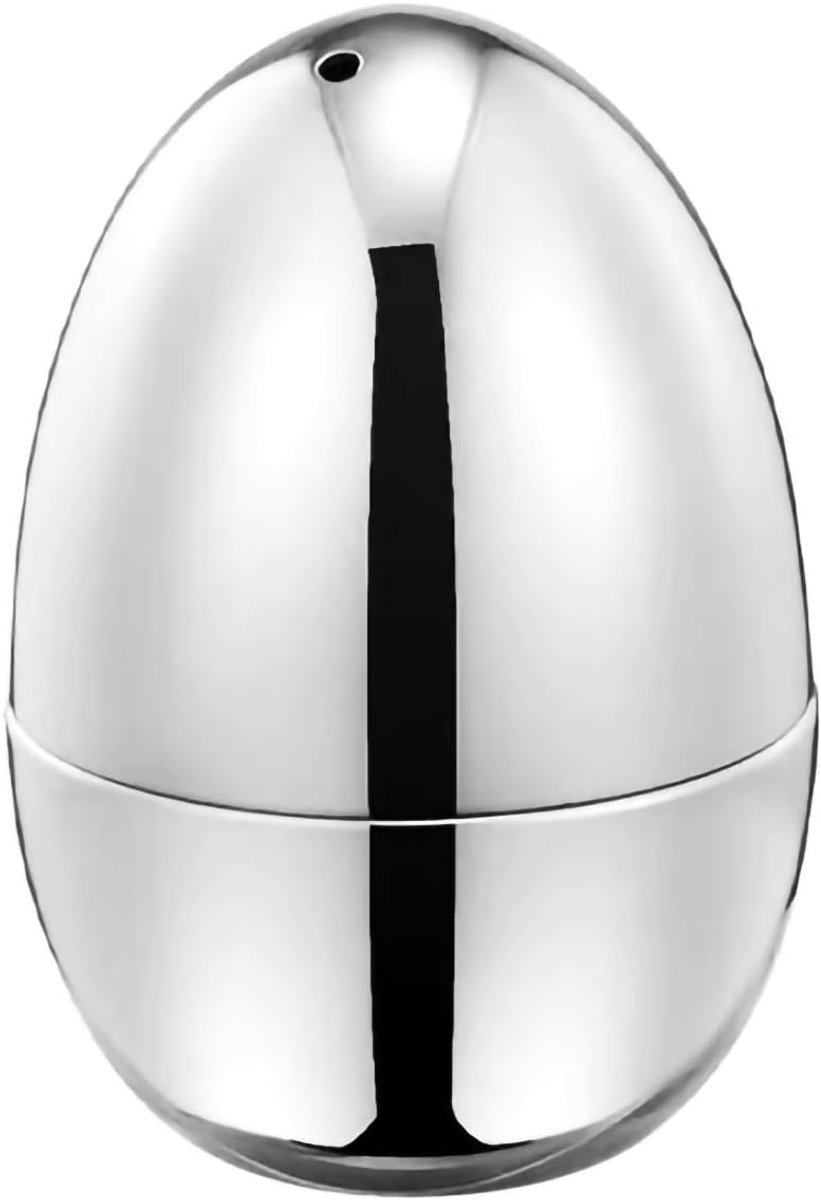Premium roestvrijstalen tandenstokerdispenser, cilindrisch ontwerp, moderne tandenstokerhouder (zilveren eivormig) - ShopVlot