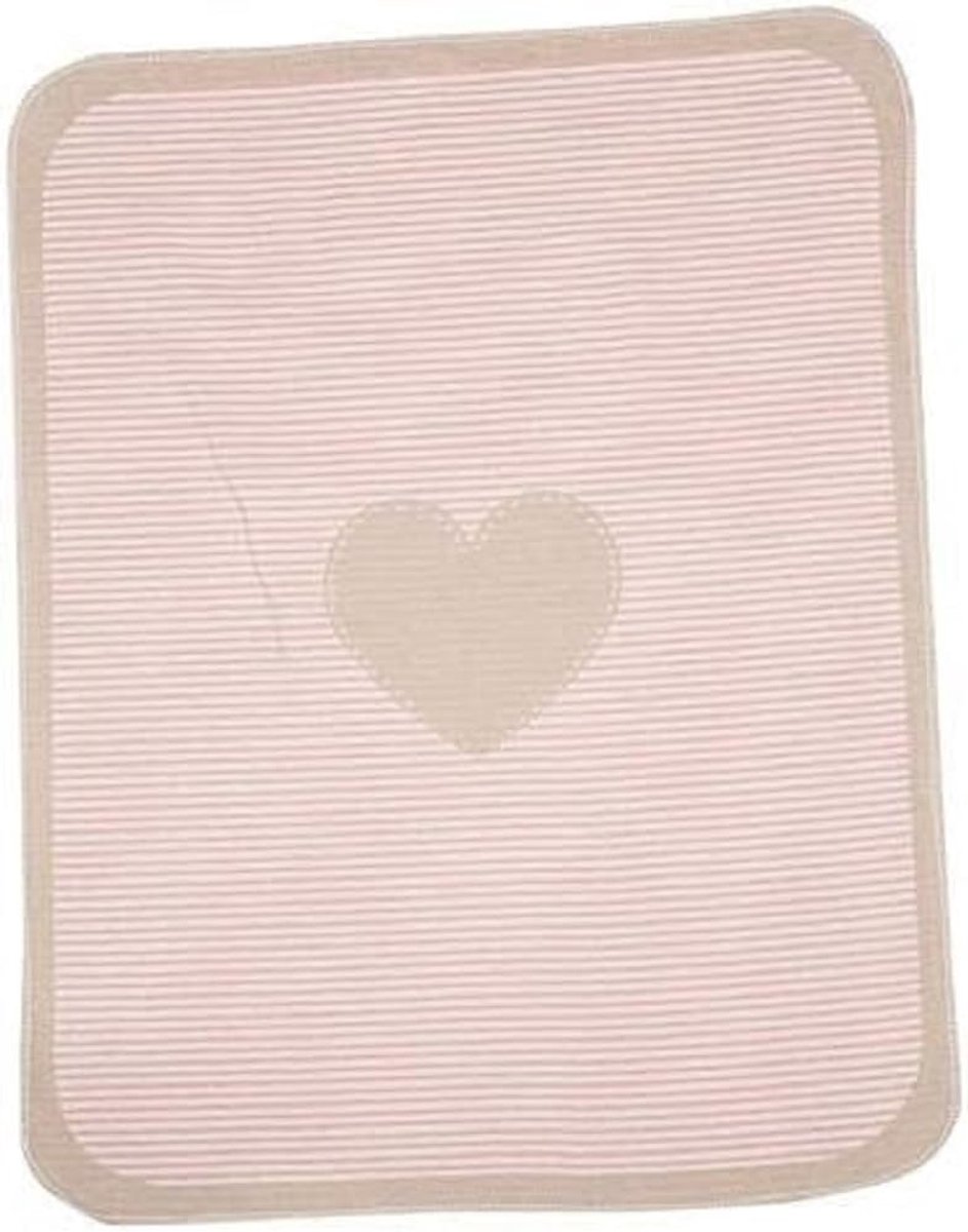 Babydeken "Hart", roze
