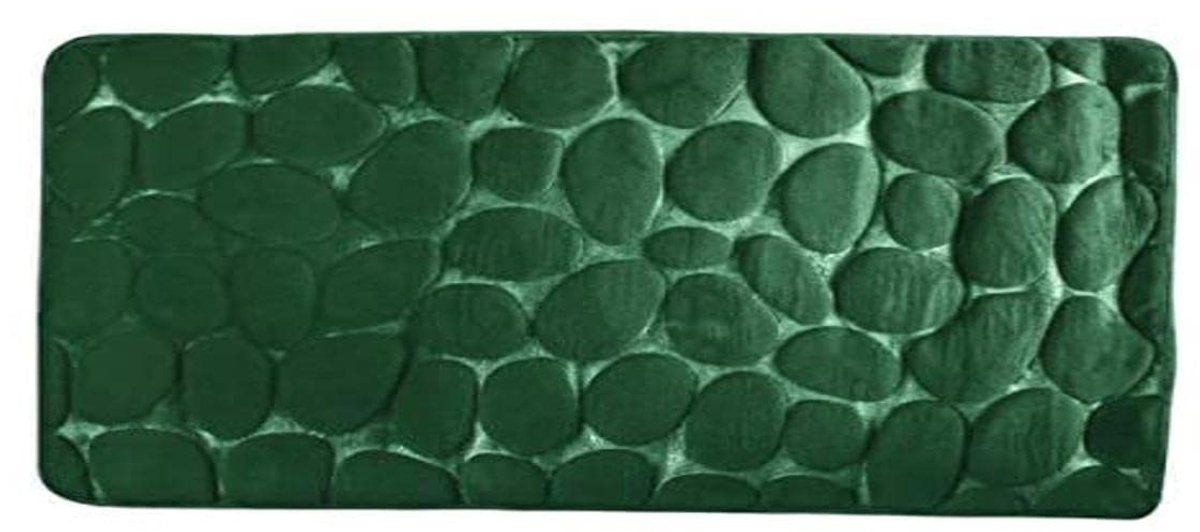 Badmat, wasbaar, sneldrogend, antislip, 40 x 60 cm, donkergroen