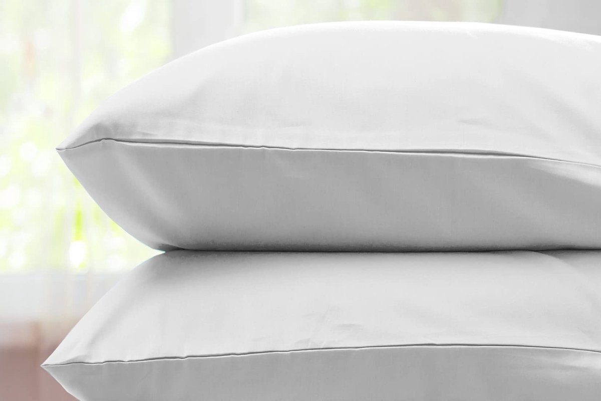 Kussensloop, voor bedden van 105 cm breed (+ maten beschikbaar), 100% katoen, kussensloop voor bed 105 cm, wit (105 x 190/200 cm)