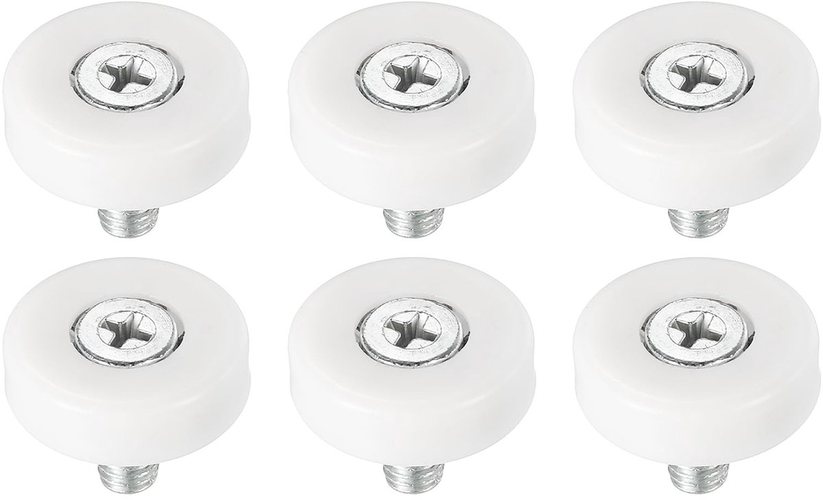 22mm Laderollen, 6-pack Kunststof Ladekatrol Vervangende Wielen Lager Kleine Katrol