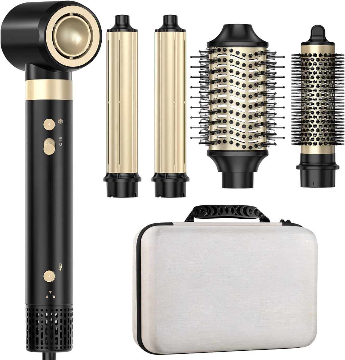 SP® Krultang - 6-in-1 Airstyler - Airstyler - Multistyler - Zwart en Goud - 36cm x 20cm x 12cm