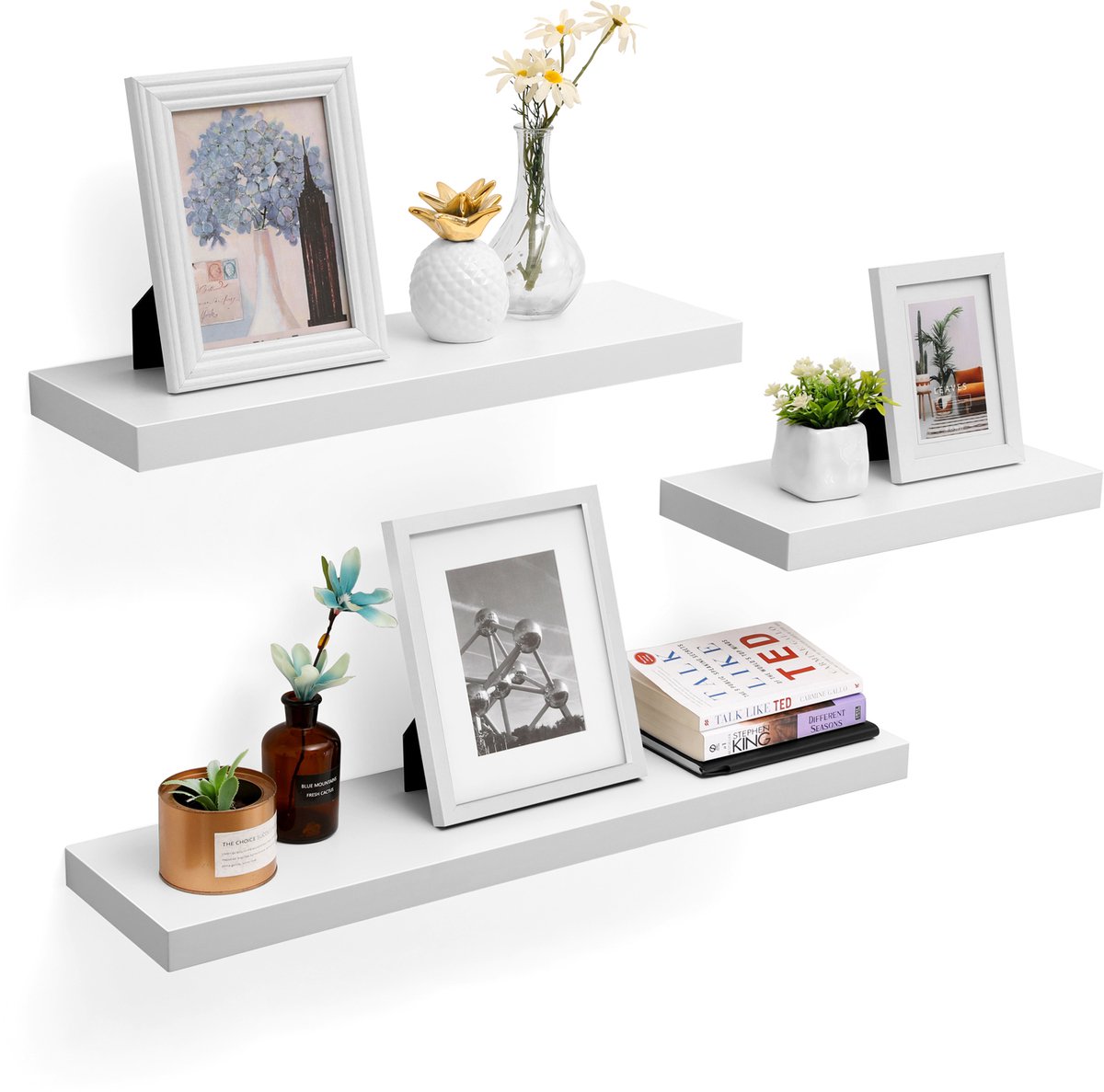 VASAGLE - Wandplank - Zwevende Wandplank - Voor Boeken en Decoratie - Draagvermogen tot 10 kg