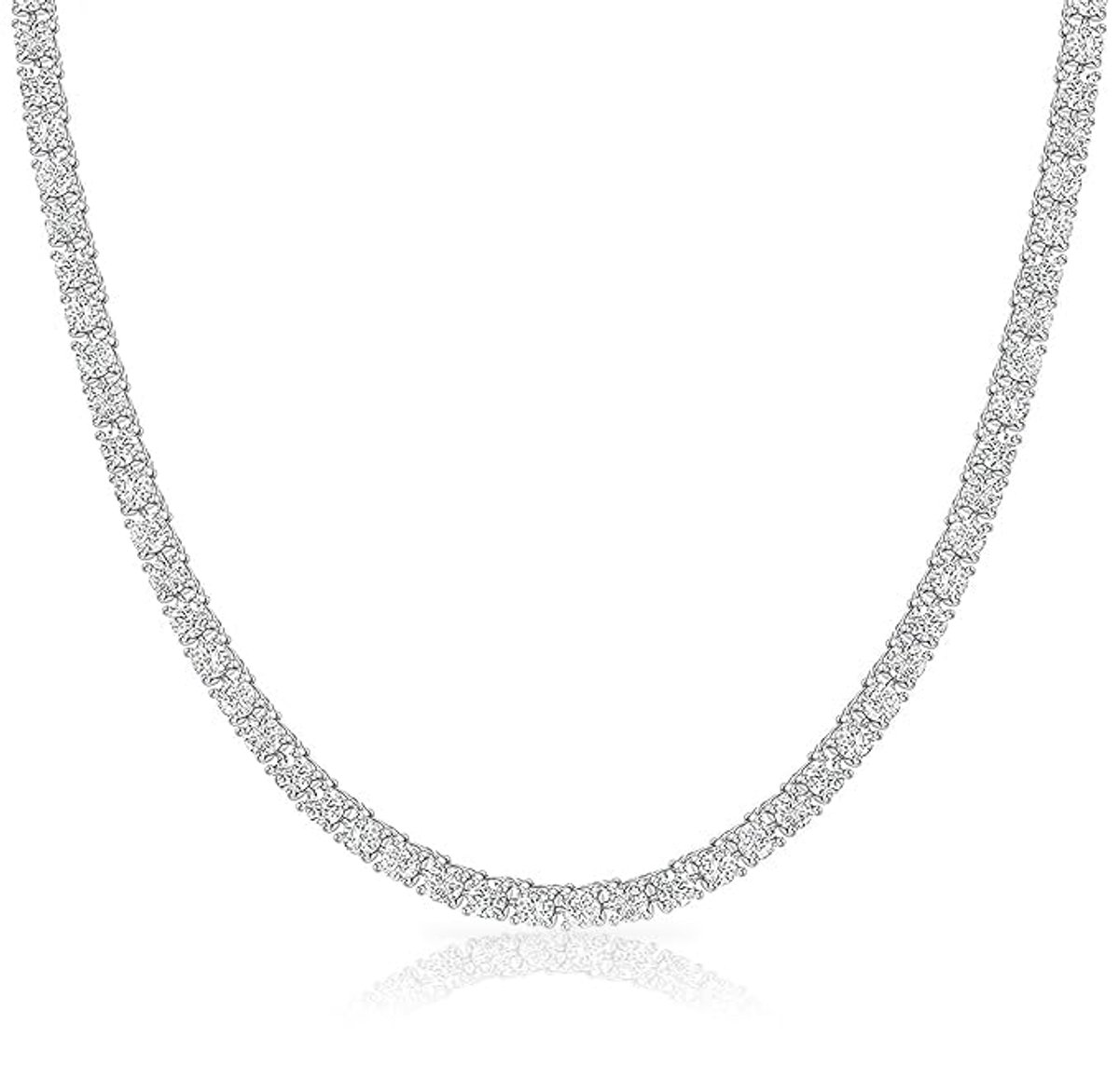 Ketting heren, tennisketting dames, Iced Out ketting diamanten zirkonia choker zilver 925 tennisketting kettingen