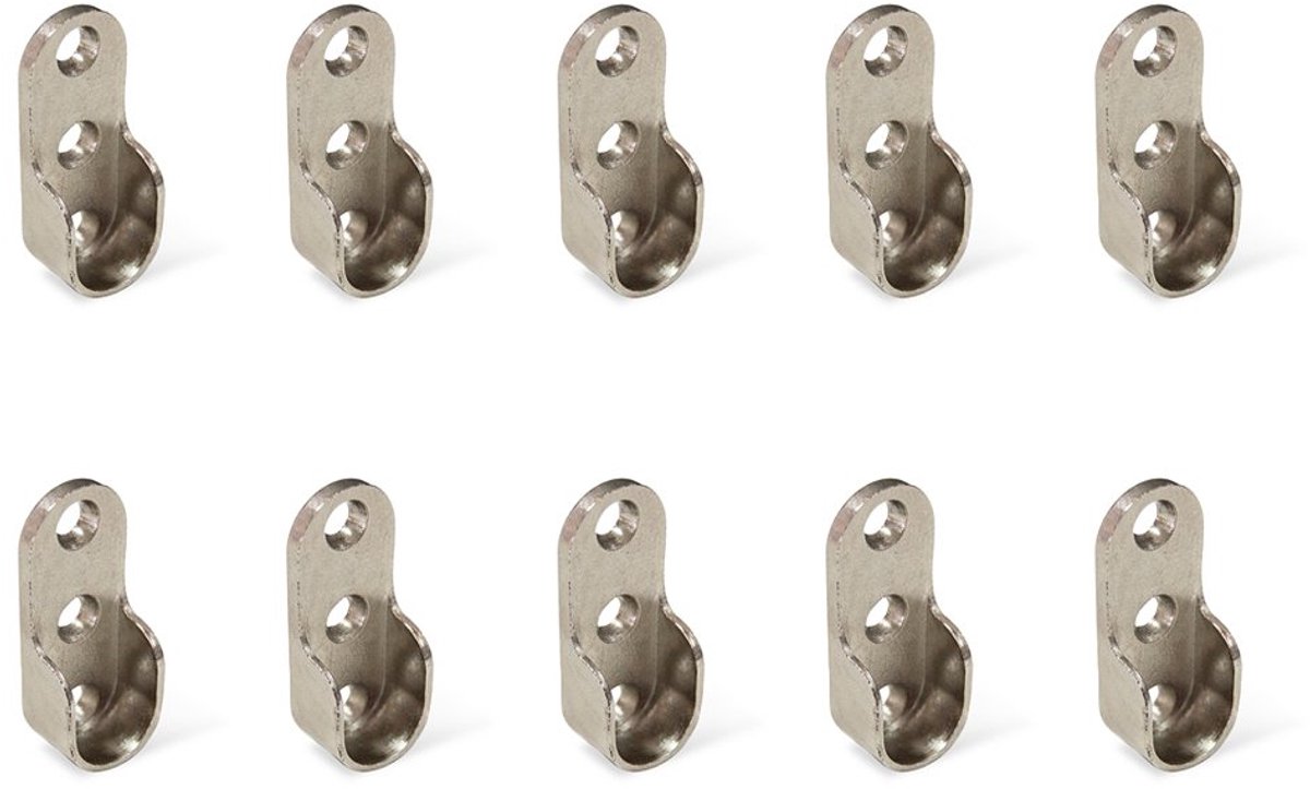 7065107 Zijsteun voor ovale kledingkast, zamak, 10 stuks, vernikkeld