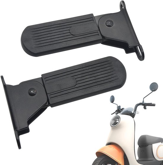 Universele Voetsteunen voor Fatbike - Geschikt voor V8, V20 & H9 - Metalen Steuntjes Achter - Set van 2 - Zwart van Merkloos — afbeelding 2