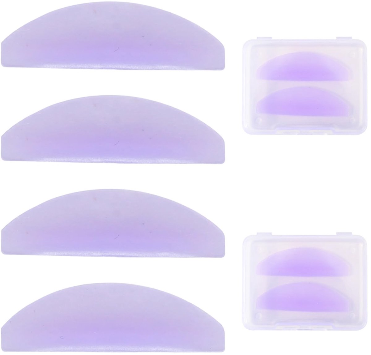 2 paar lifting wimpervormen, ultradun, Koreaanse lifting-pads, professionele wimpers, paars, zachte pads voor wimperpermanent, met opbergdoos