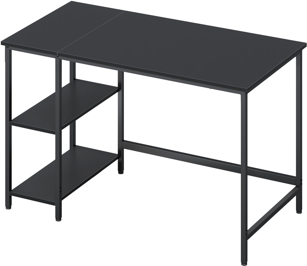 VASAGLE - Bureau - Computertafel met Boekenplank - Voor Home Office - 120 x 60 x 76 cm