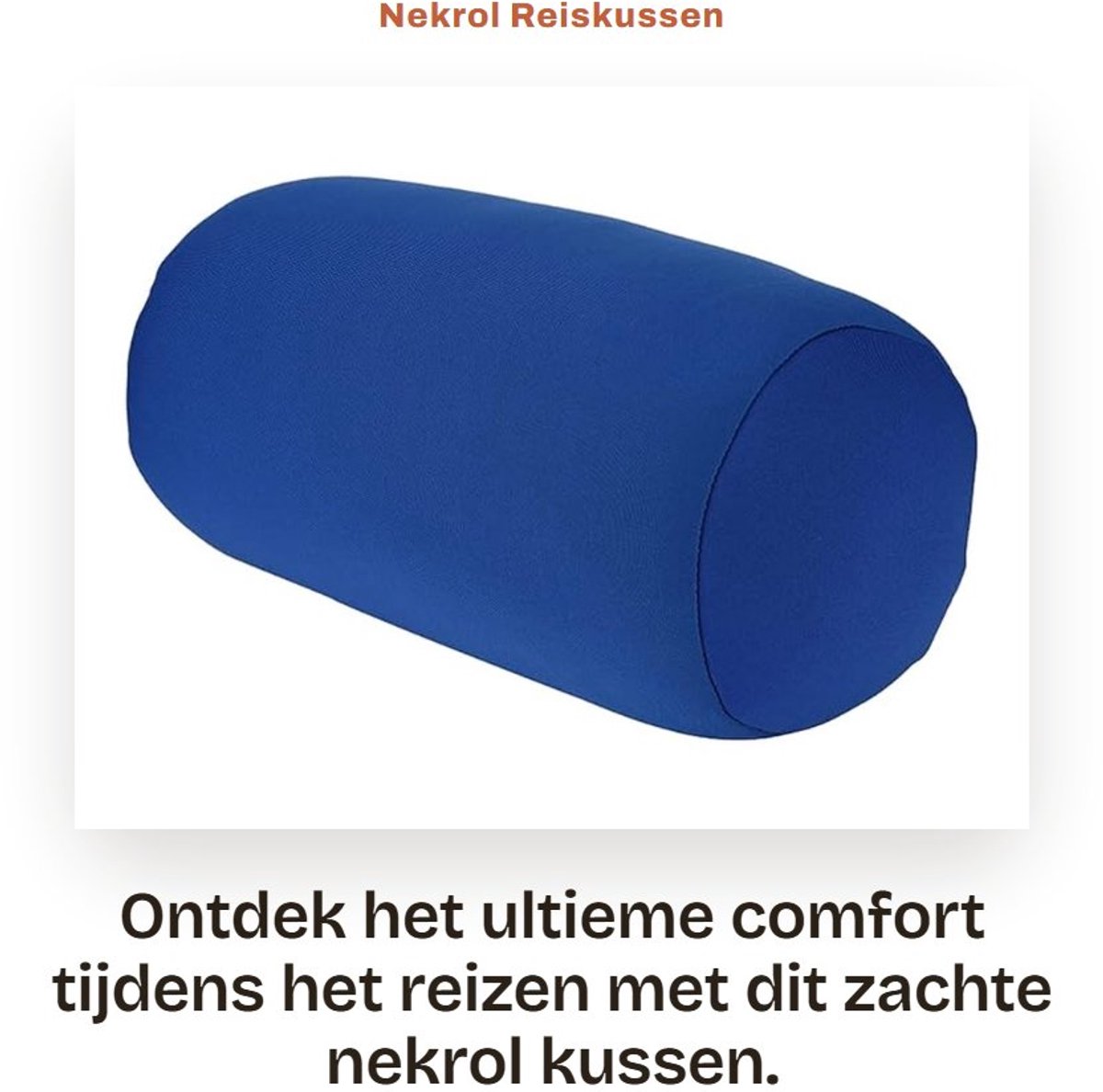 Dailygoods- Nekrol Mini Rond Reiskussen - Cervicale Ondersteuning - Zachte Microbead Vulling - 30 × 14 cm - Comfortabel - Gemakkelijk te Wassen