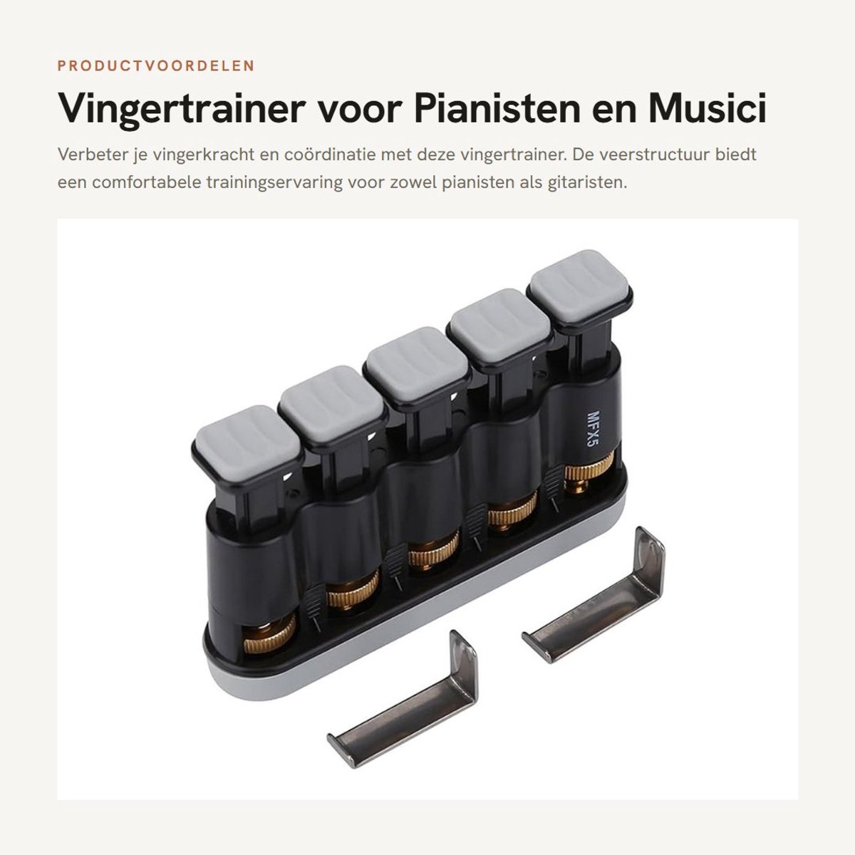 Dailygoods- Vingertrainer Veerstructuur - Handtrainer - Grip Trainer - Vingerkrachtspanningstrainer - Comfortabele Knoppen - Variabele Instellingen - Vingerkrachttrainer