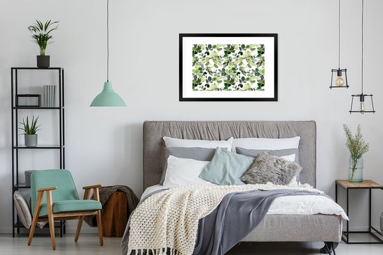 Cadre photo avec affiche - Noël - Plantes - Gui - 90x60 cm - Cadre pour affiche - Décorations de Noël - Décoration de Noël pour l'intérieur - Noël